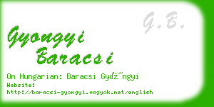 gyongyi baracsi business card